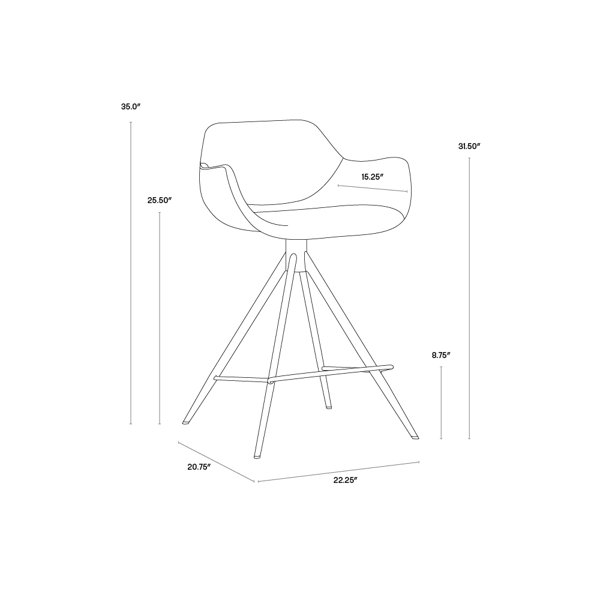 Corrigan Studio® Arwood Bar & Counter Swivel Stool & Reviews Wayfair